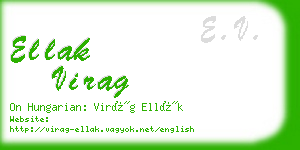 ellak virag business card